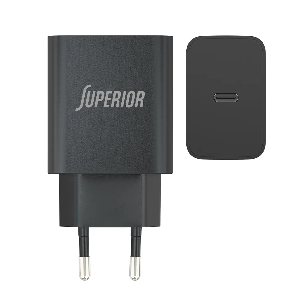 Superior 45W PD punjac crni bez kabla USB-C